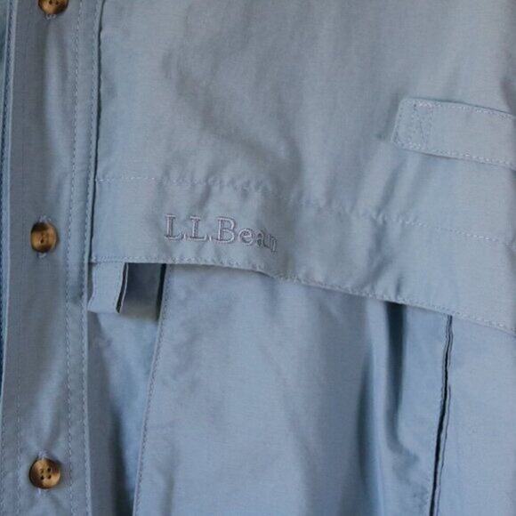 Men's XXL L.L. Bean Buzz Off Outdoor Long Sleeve Shirt Blue - Picture 5 of 9